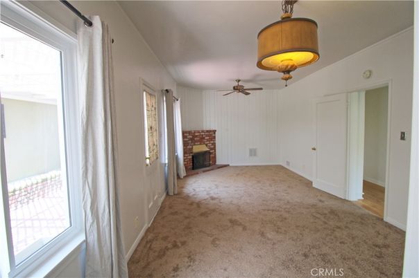Empty room, Fireplace, Interior