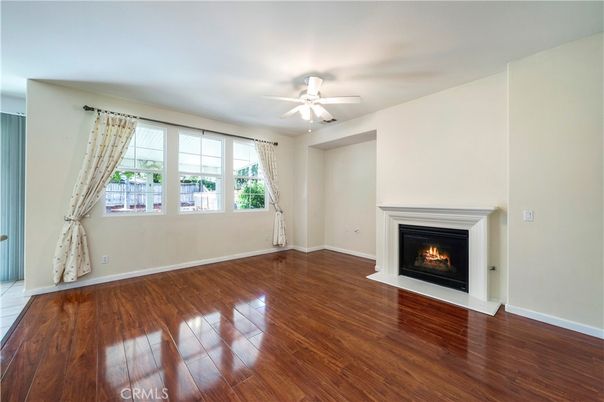 Empty room, Fireplace, Interior, Wood Texture Flooring