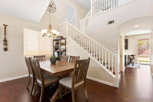 Chandelier, Dining room, Interior, Wood Texture Flooring