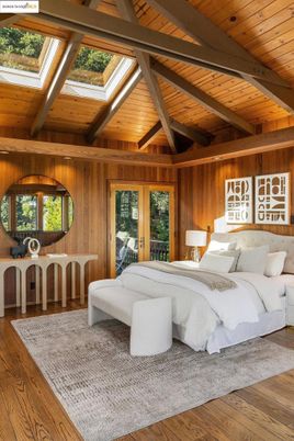 Bedroom, Interior, Wooden Beams, Wooden Ceilings, Wood Texture Flooring, Wooden Walls