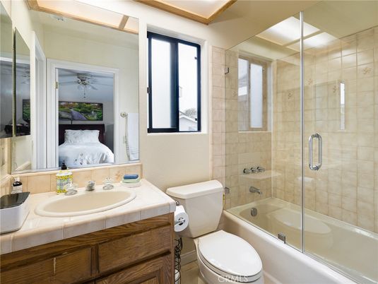 Bathroom, Bedroom, Glass Shower, Interior, Tile Countertops