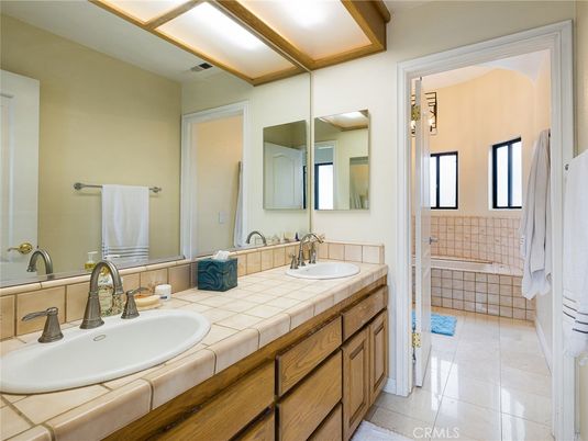Bathroom, Dual Sink Vanities, Interior, Tile Countertops