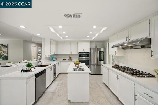 Interior, Kitchen, Recessed Lighting, Stainless Steel Appliances