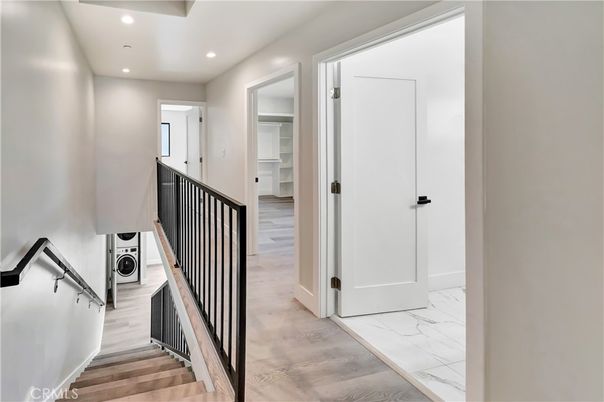 Interior, Marble, Recessed Lighting, Wood Texture Flooring
