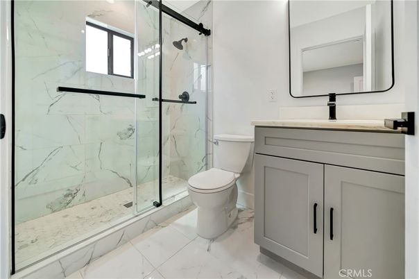 Bathroom, Glass Shower, Interior, Marble, Marble Walls