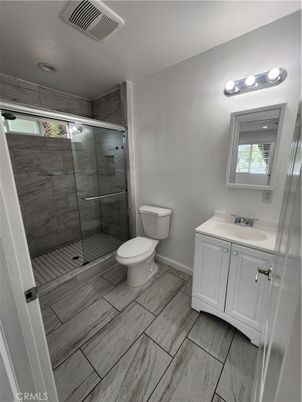 Bathroom, Glass Shower, Interior, Wood Texture Flooring