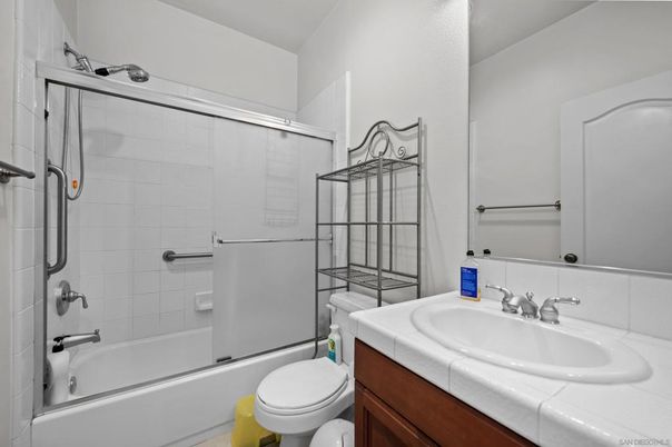 Bathroom, Glass Shower, Interior, Tile Countertops