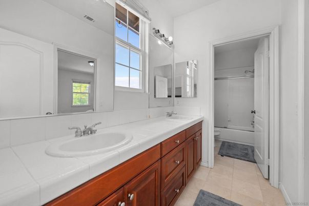 Bathroom, Dual Sink Vanities, Interior, Tile Countertops