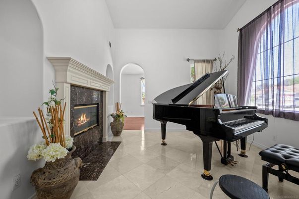 Fireplace, Interior, Piano