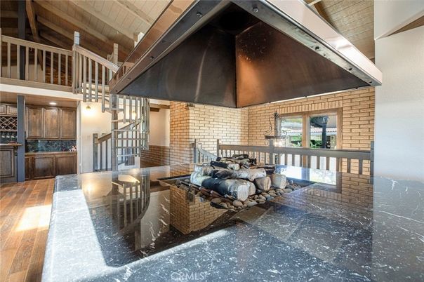 Interior, Stone Walls, Wood Texture Flooring