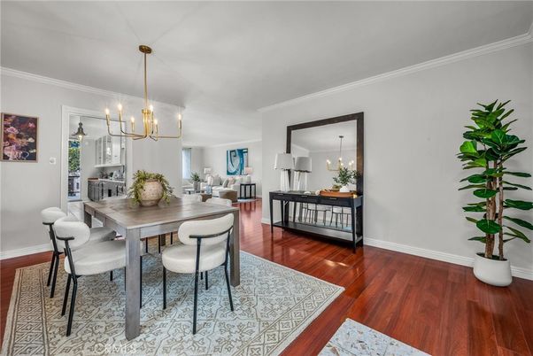 Chandelier, Dining room, Interior, Pendant Lights, Wood Texture Flooring