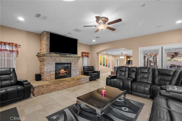 Home Theatre Room, Fireplace, Interior, Living room, Recessed Lighting