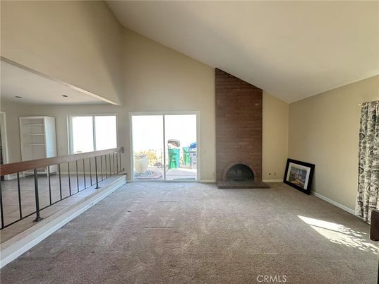 Empty room, Fireplace, Interior, Wooden Walls