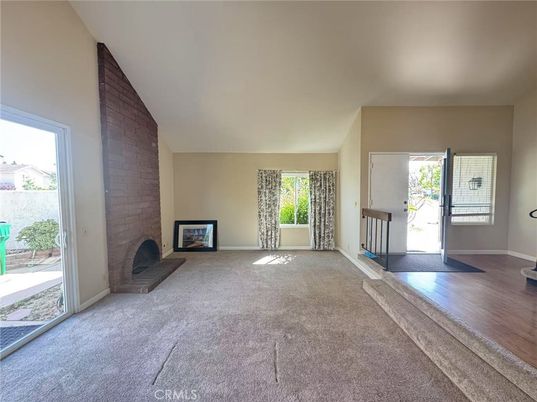 Empty room, Fireplace, Interior, Wood Texture Flooring