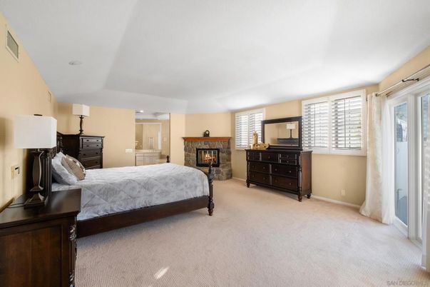 Bedroom, Fireplace, Interior, Recessed Lighting