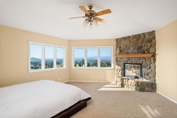 Bedroom, Fireplace, Interior, Stone Walls