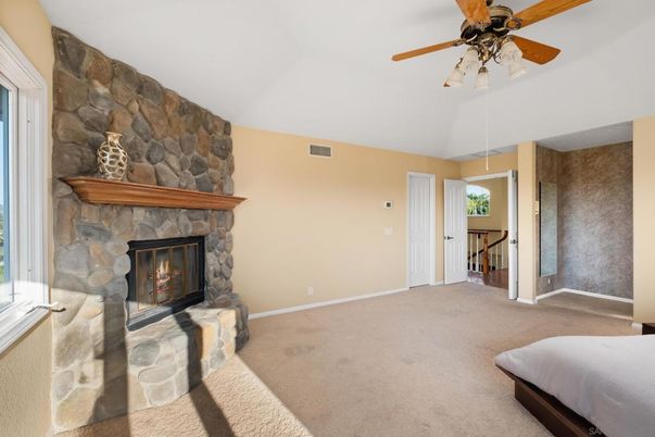 Fireplace, Interior, Stone Walls