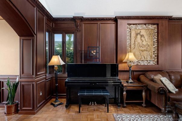 Interior, Piano, Wood Texture Flooring, Wooden Walls