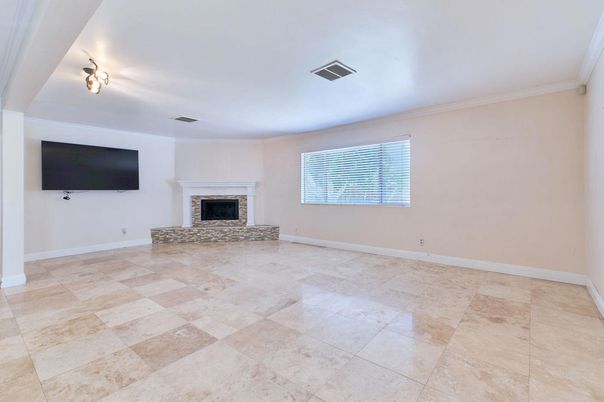 Empty room, Fireplace, Interior
