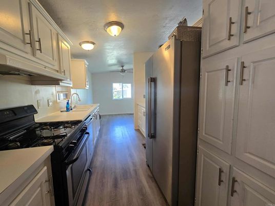 Interior, Kitchen, Wood Texture Flooring