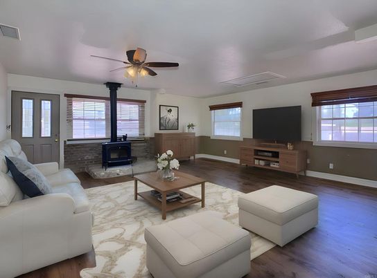 Fireplace, Interior, Living room, Wood Texture Flooring