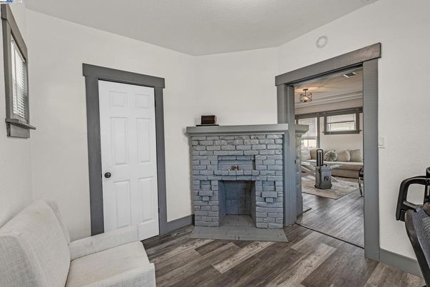 Fireplace, Interior, Wood Texture Flooring