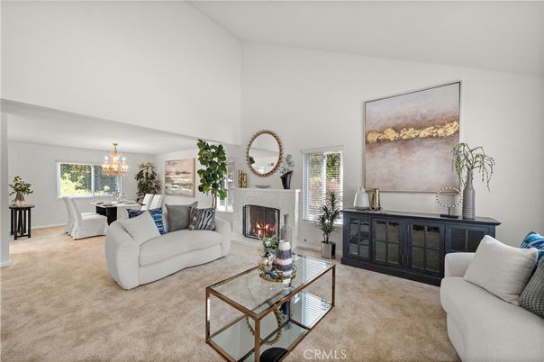 Chandelier, Dining room, Fireplace, Interior, Living room