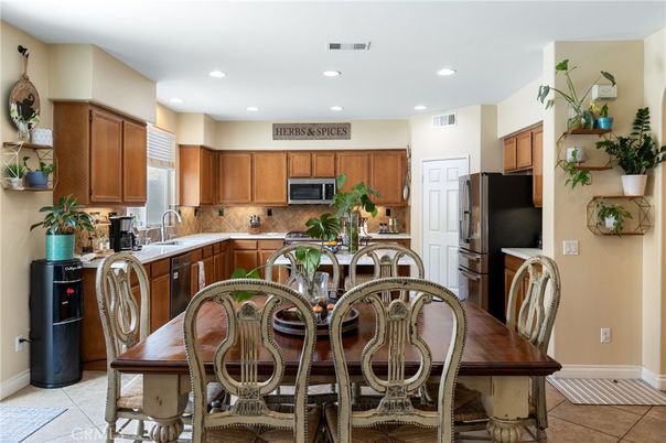 Dining room, Interior, Kitchen, Recessed Lighting