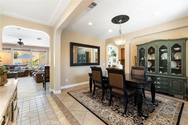 Dining room, Interior, Living room, Pendant Lights, Recessed Lighting