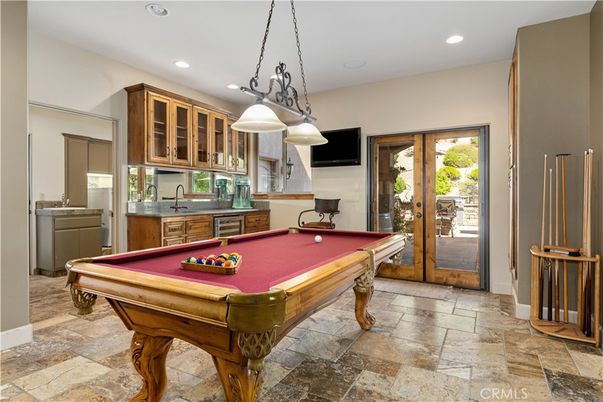 Billiard Table, Game Room, Interior, Pendant Lights, Recessed Lighting