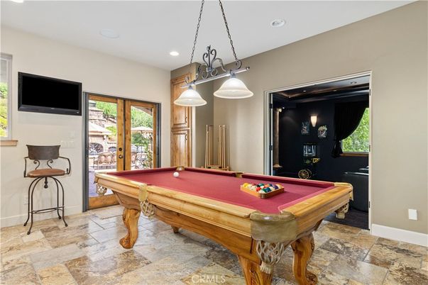 Billiard Table, Game Room, Interior, Pendant Lights, Recessed Lighting