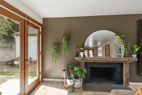 Fireplace, Interior, Wood Texture Flooring