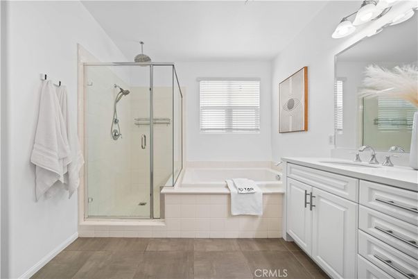 Bathroom, Dual Sink Vanities, Glass Shower, Interior