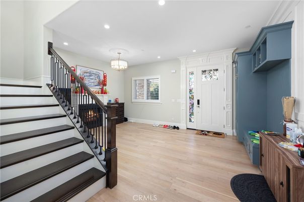 Chandelier, Interior, Recessed Lighting, Wood Texture Flooring