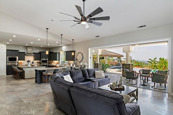 Dining room, Interior, Kitchen, Living room, Pendant Lights, Recessed Lighting, Stainless Steel Appliances