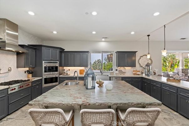 Interior, Kitchen, Pendant Lights, Recessed Lighting, Stainless Steel Appliances