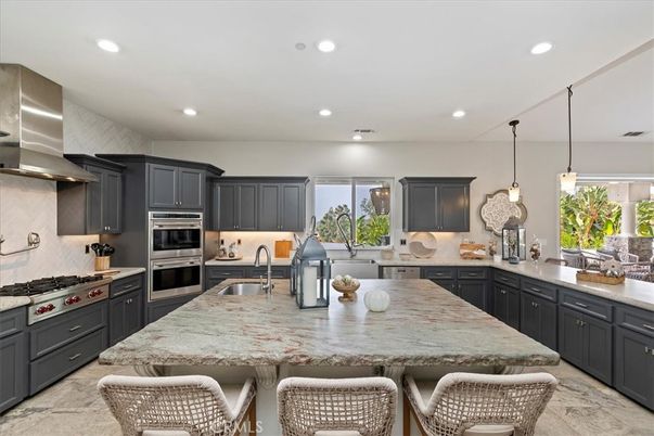 Interior, Kitchen, Pendant Lights, Recessed Lighting, Stainless Steel Appliances