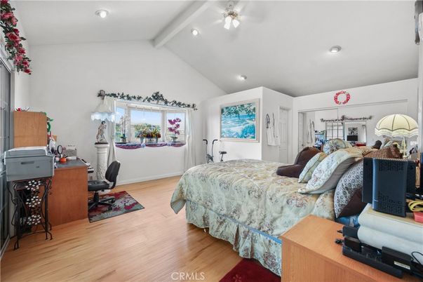 Bedroom, Home Office, Interior, Recessed Lighting, Wood Texture Flooring