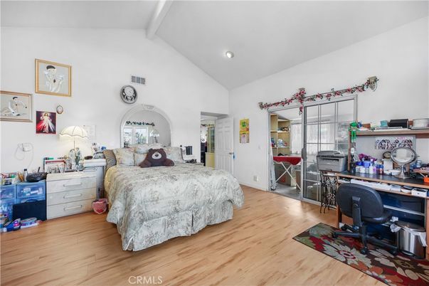 Bedroom, Home Office, Interior, Recessed Lighting, Wood Texture Flooring
