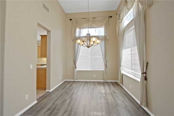 Chandelier, Empty room, Interior, Pendant Lights, Wood Texture Flooring
