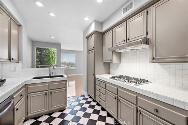Interior, Kitchen, Recessed Lighting, Tile Countertops