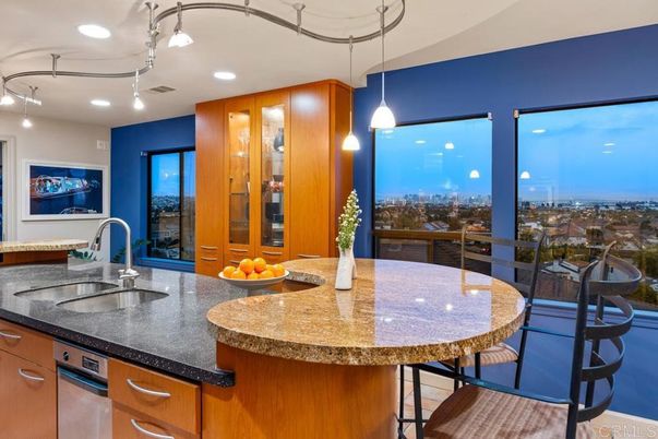 Dining room, Interior, Kitchen, Pendant Lights, Recessed Lighting, Stainless Steel Appliances
