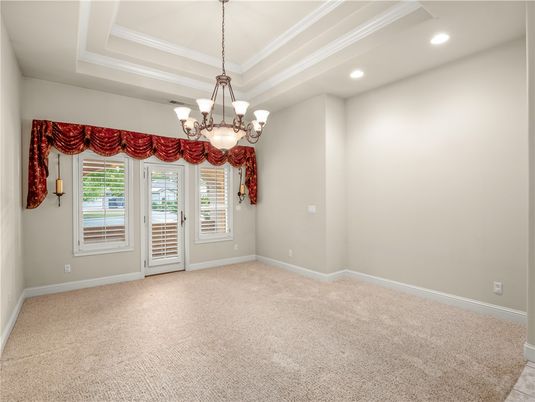 Chandelier, Empty room, Interior, Recessed Lighting