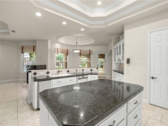 Interior, Kitchen, Pendant Lights, Recessed Lighting, Tile Countertops