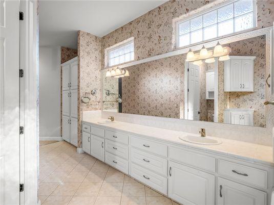 Bathroom, Dual Sink Vanities, Interior, Tile Countertops