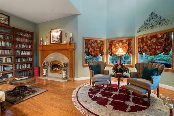 Fireplace, Interior, Wood Texture Flooring