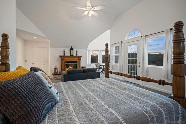 Bedroom, Fireplace, Interior, Recessed Lighting