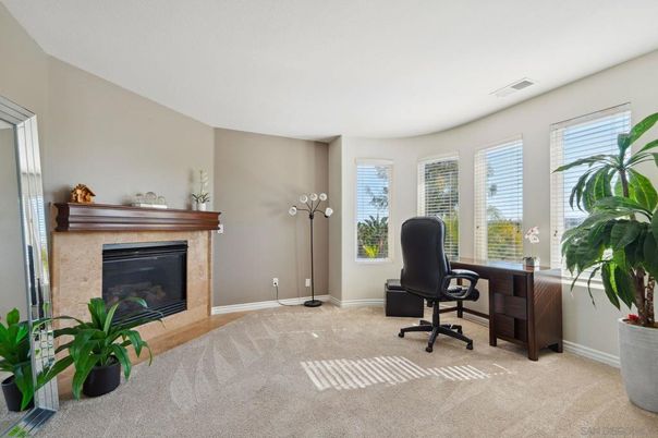 Fireplace, Home Office, Interior