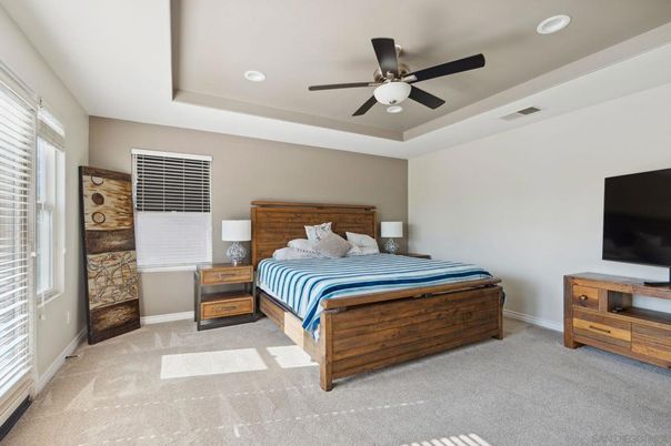 Bedroom, Interior, Recessed Lighting