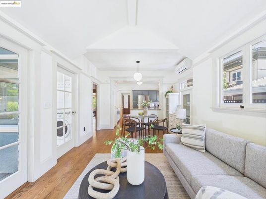 Dining room, Interior, Living room, Pendant Lights, Wood Texture Flooring